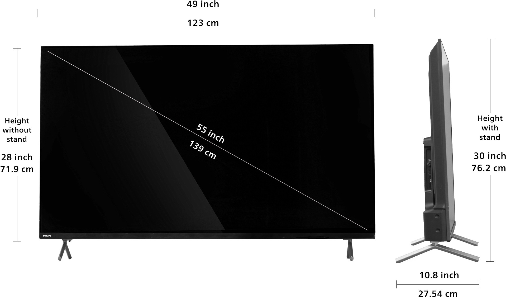 PHILIPS 8100 (55 inch) Ultra HD (4K) (55PUT8115/94) PHILIPS 8100 (55 inch) Ultra HD (4K) (55PUT8115/94)