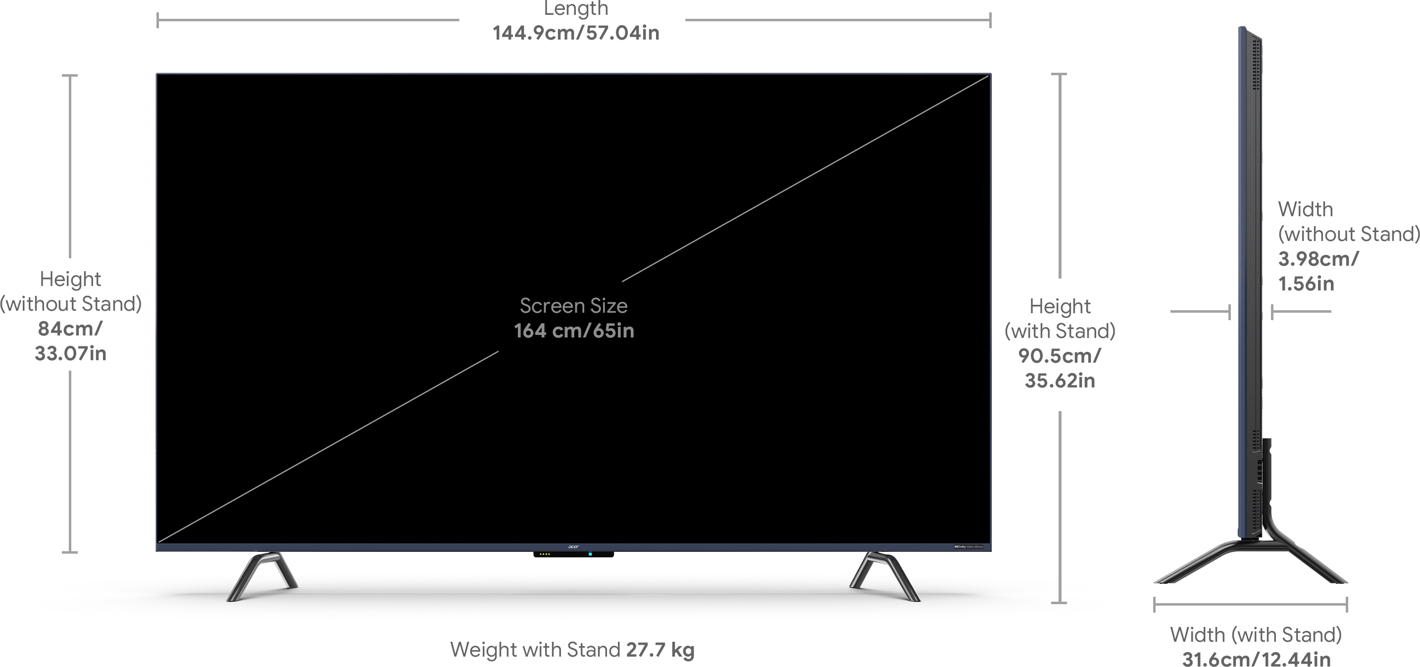 Acer (65 inch) Ultra HD (4K) (AR65AR2851QD) Acer (65 inch) Ultra HD (4K) (AR65AR2851QD)