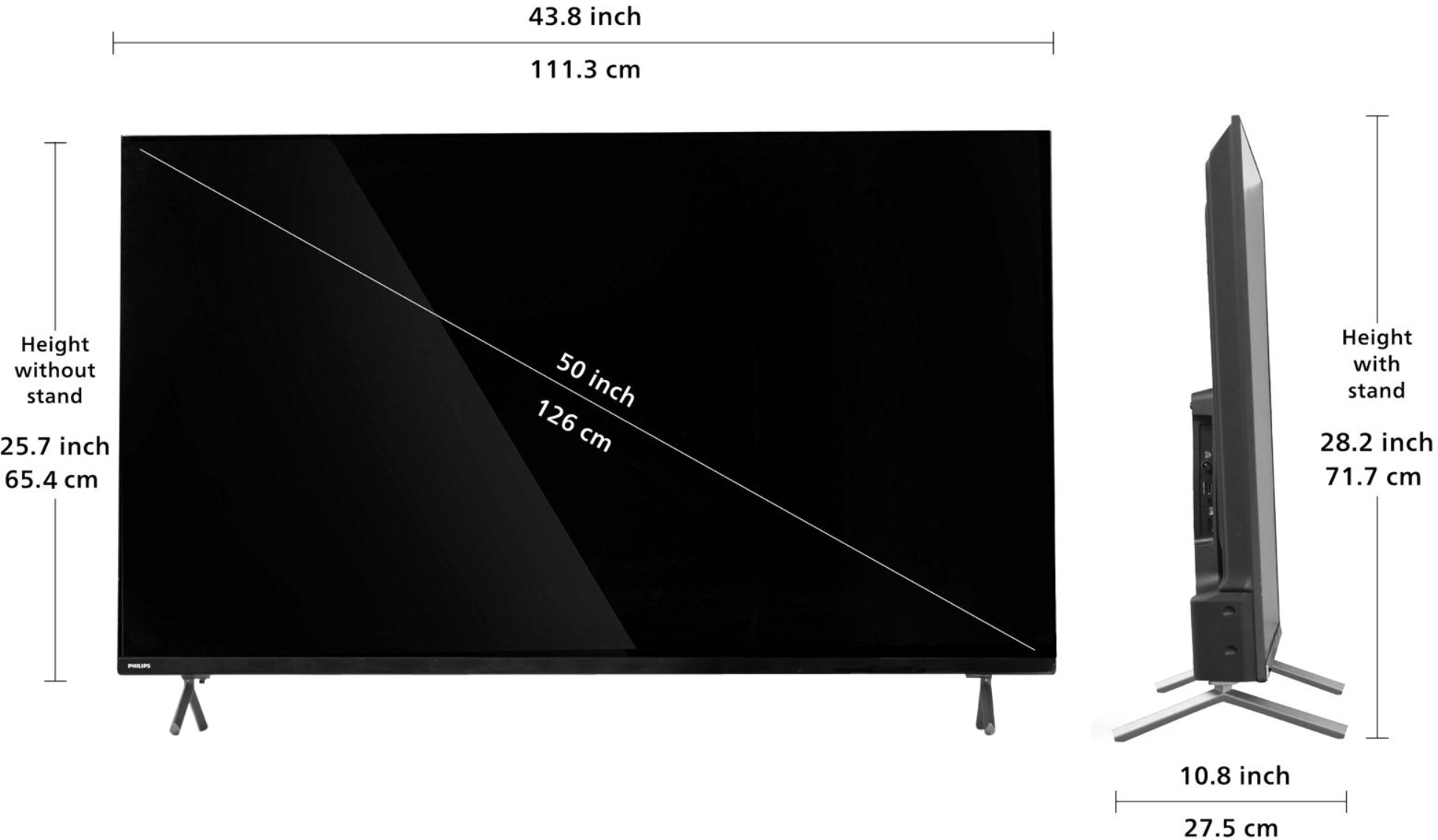 PHILIPS 8100 (50 inch) Ultra HD (4K) (50PUT8115/94) PHILIPS 8100 (50 inch) Ultra HD (4K) (50PUT8115/94)