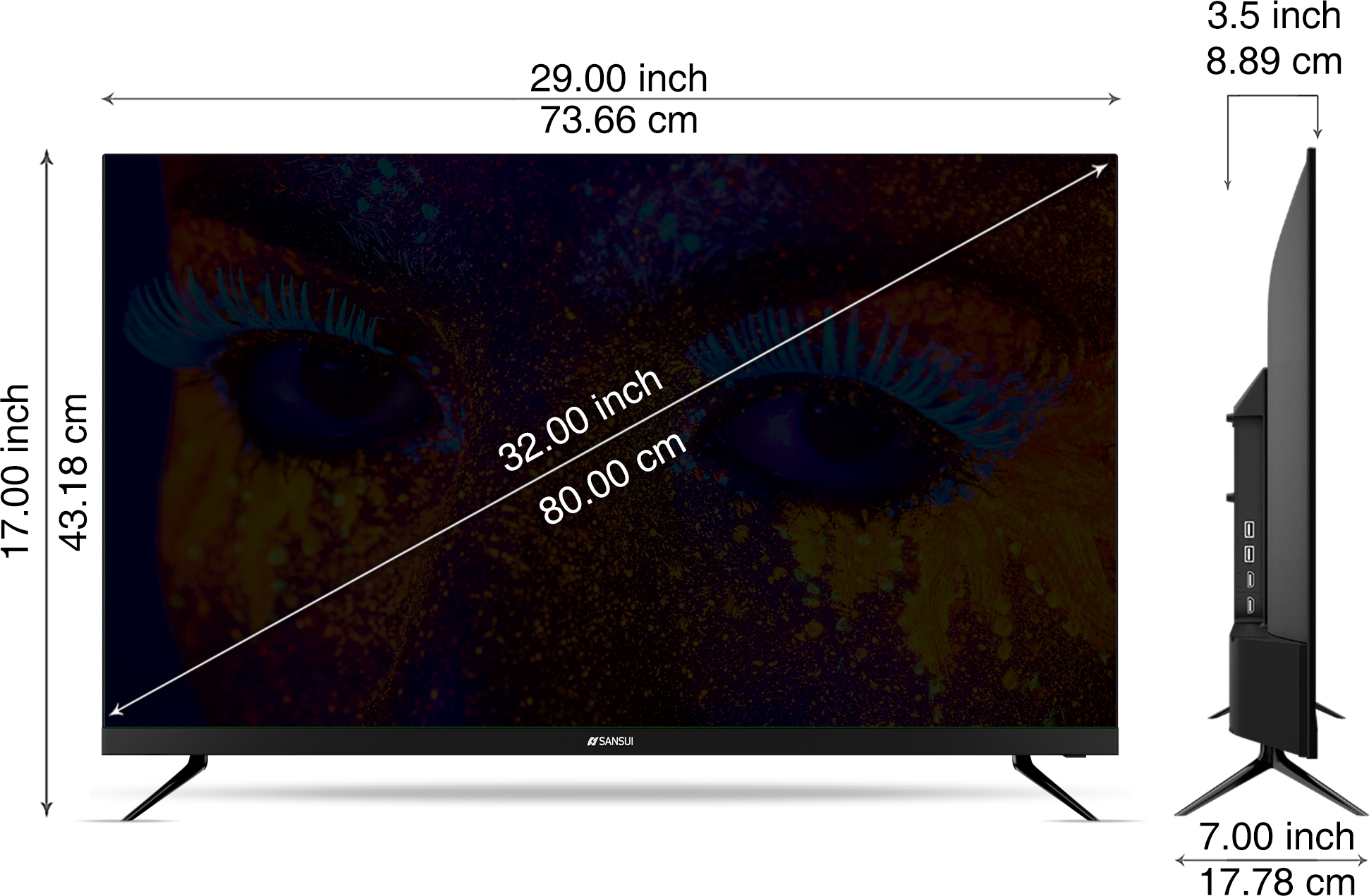 Sansui   (32 inch) HD Ready (JSY32ASHD)