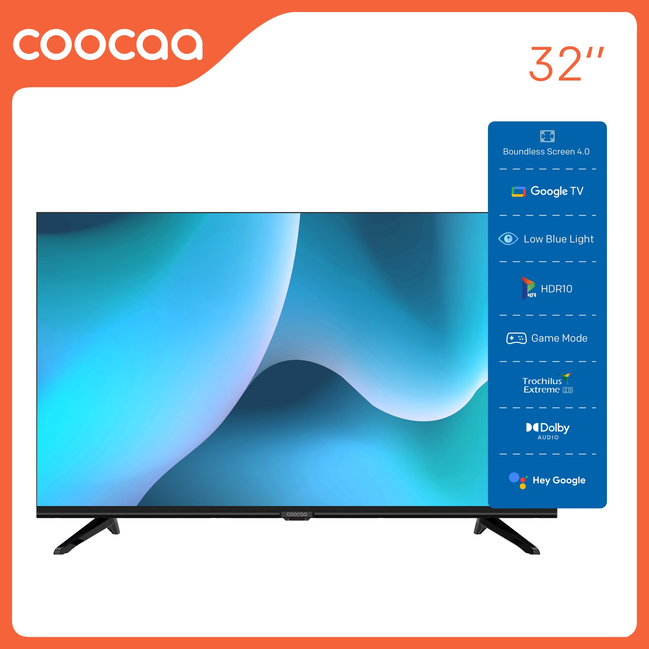 Coocaa  Frameless (32 inch) HD ReadyIPS Panel (32Z72)