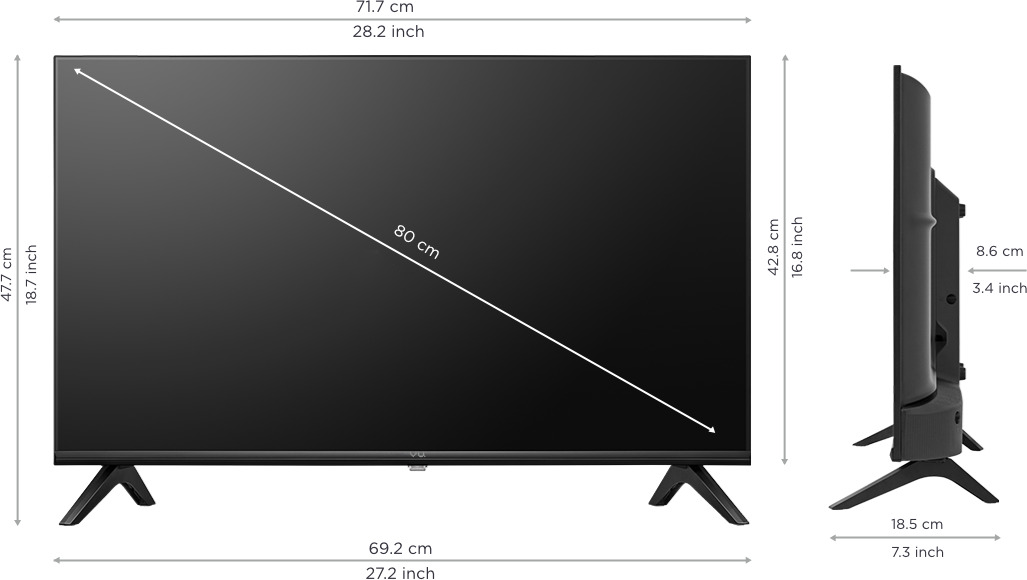 Vu Premium TV (32 inch) HD ReadyA+ Grade High Bright Panel (32UA) Vu Premium TV (32 inch) HD ReadyA+ Grade High Bright Panel (32UA)