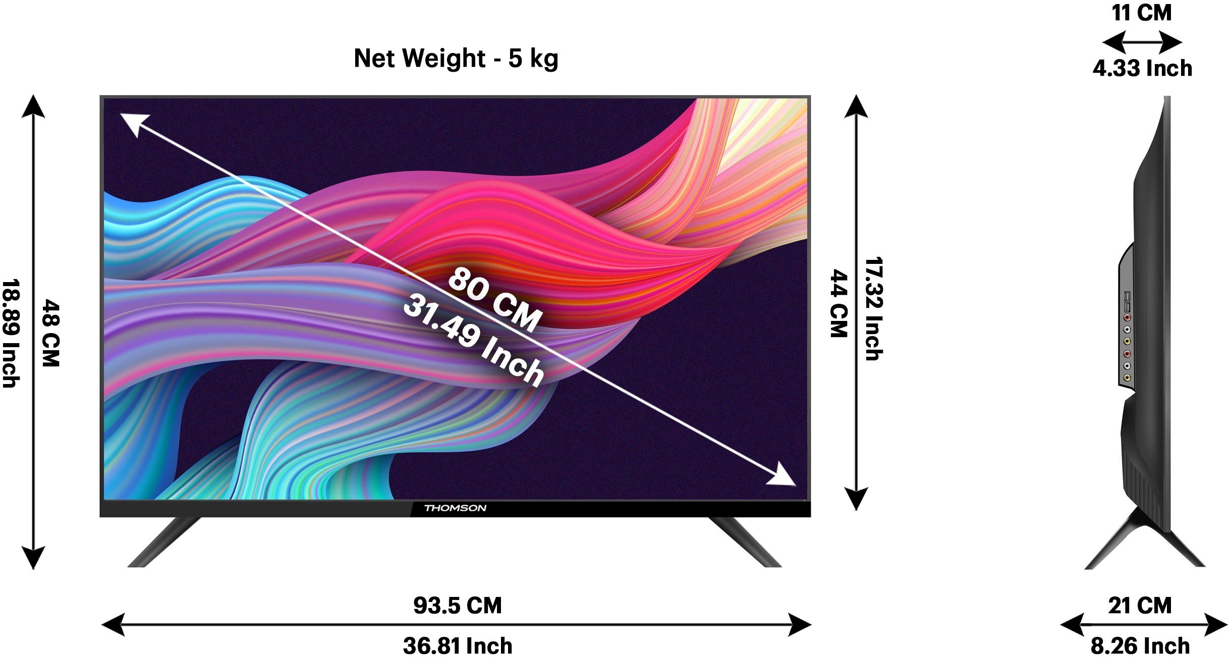 Thomson Alpha (32 inch) HD ReadyA+ Grade (32Alpha007BL) Thomson Alpha (32 inch) HD ReadyA+ Grade (32Alpha007BL)