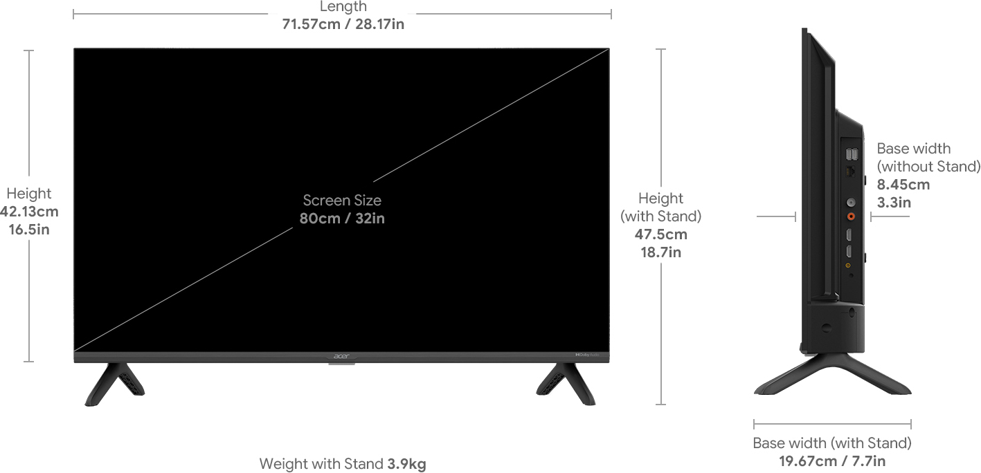 Acer  Advanced I Series (32 inch) HD ReadyLED (AR32GR2841HDFL)