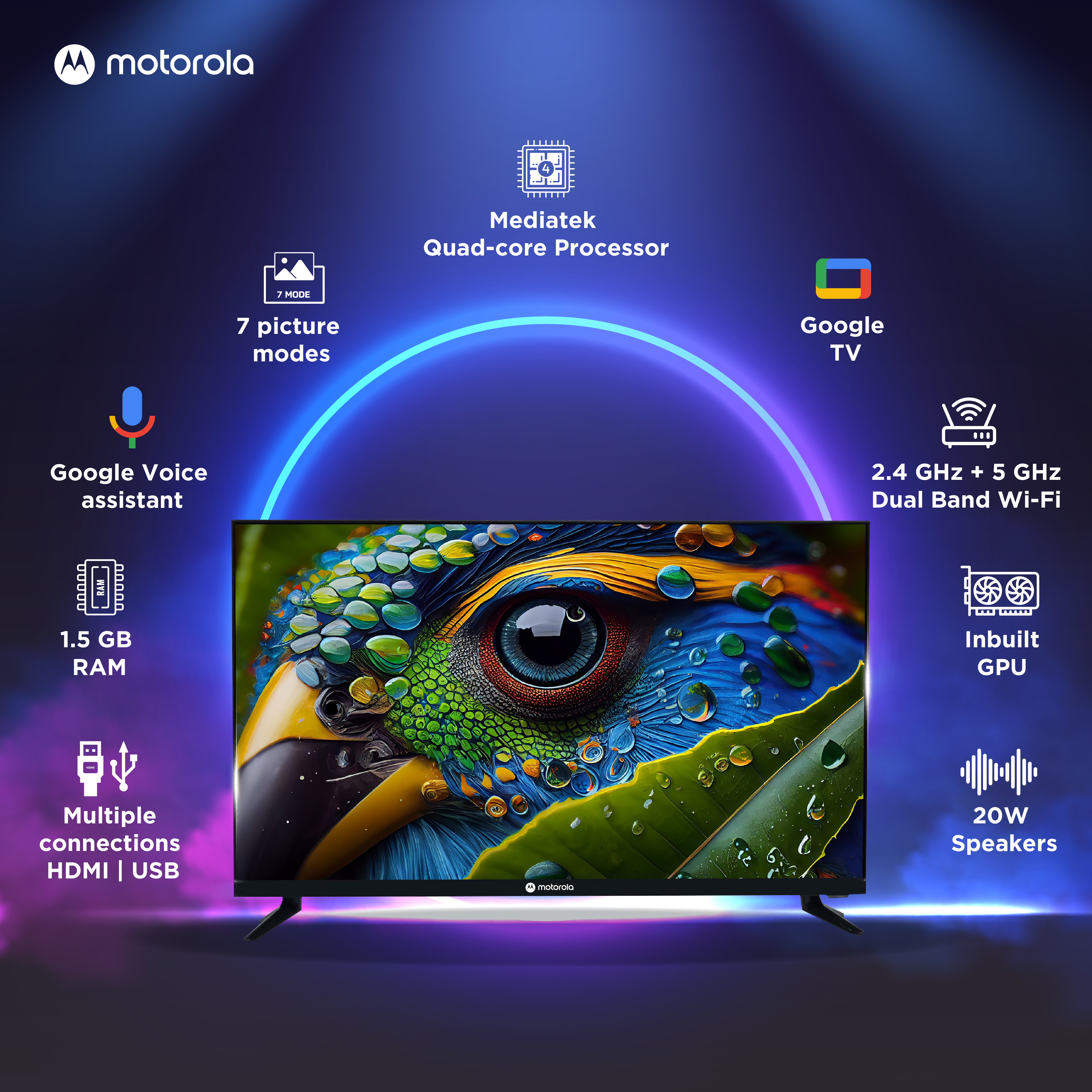 MOTOROLA Envision X (32 inch) HD Ready (32HDGDMWSBE) MOTOROLA Envision X (32 inch) HD Ready (32HDGDMWSBE)