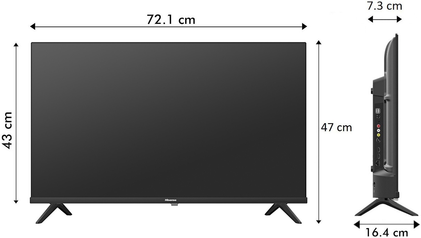 Hisense A4G Series (32 inch) HD ReadyIPS, A+ Grade Ultra Vivid High Contrast Panel (32A4G) Hisense A4G Series (32 inch) HD ReadyIPS, A+ Grade Ultra Vivid High Contrast Panel (32A4G)