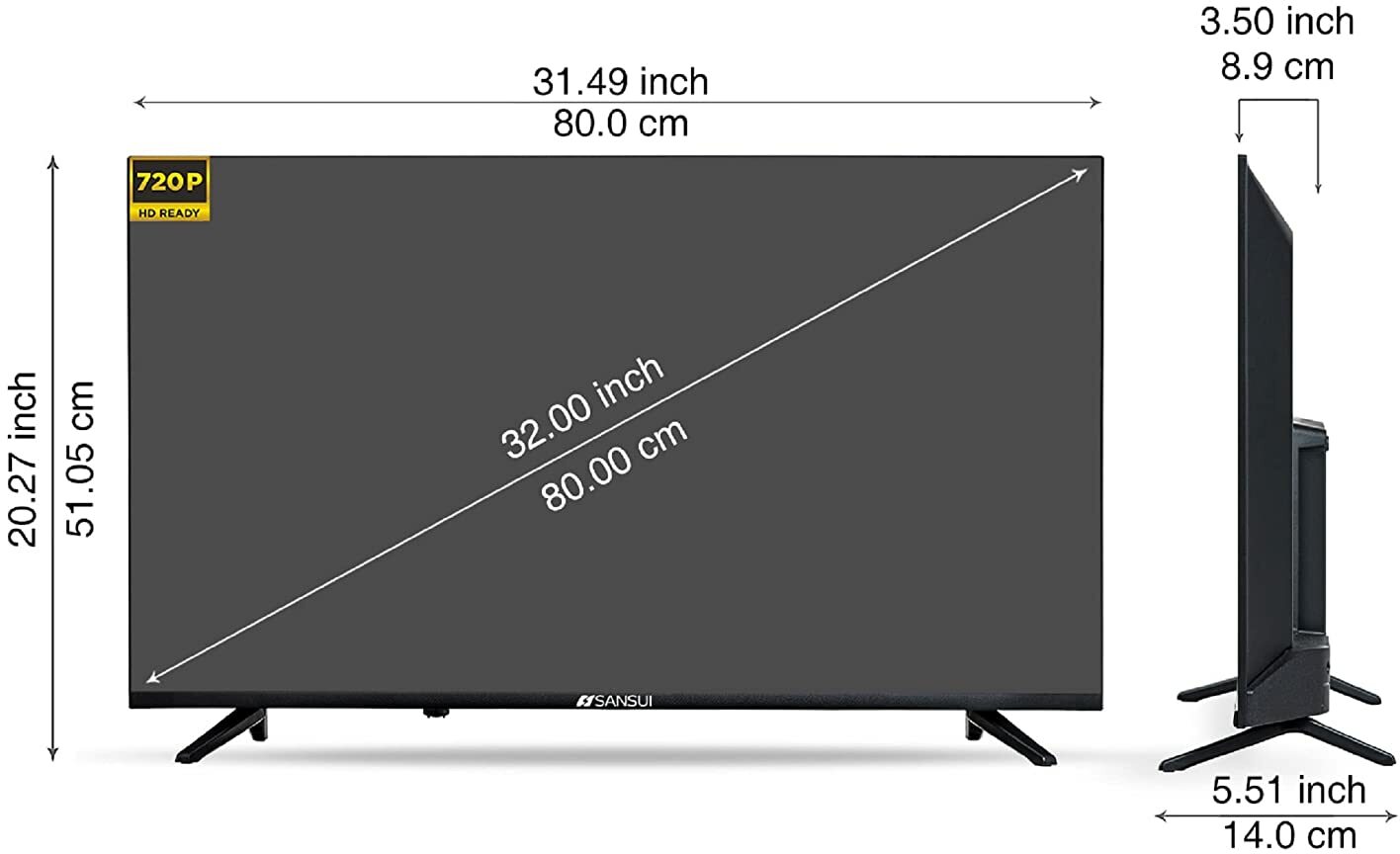 Sansui (32 inch) HD Ready ((JSWY32GSHD)) Sansui (32 inch) HD Ready ((JSWY32GSHD))