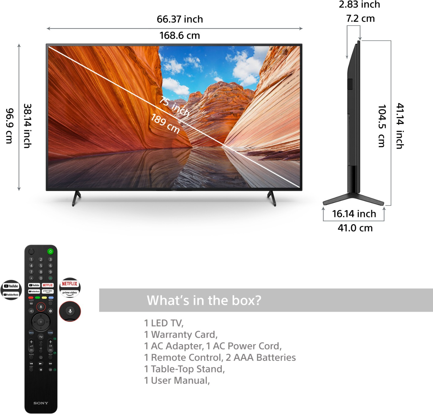 SONY  Bravia (75 inch) Ultra HD (4K) (KD-75X80J)