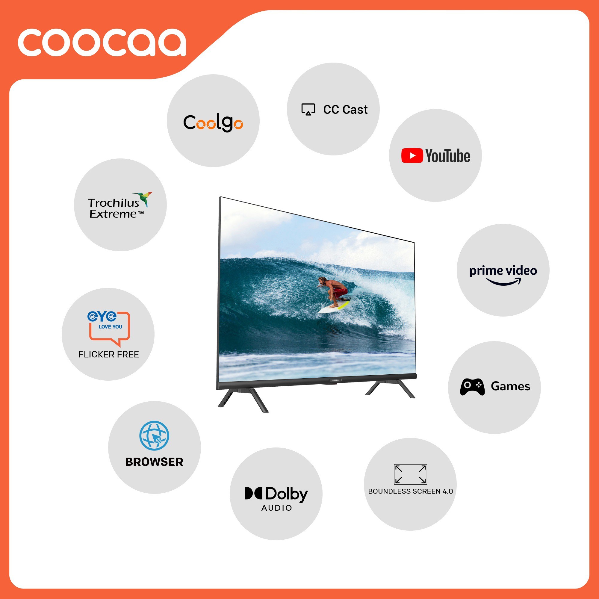 Coocaa   (43 inch) Full HD (43S3U-Pro)