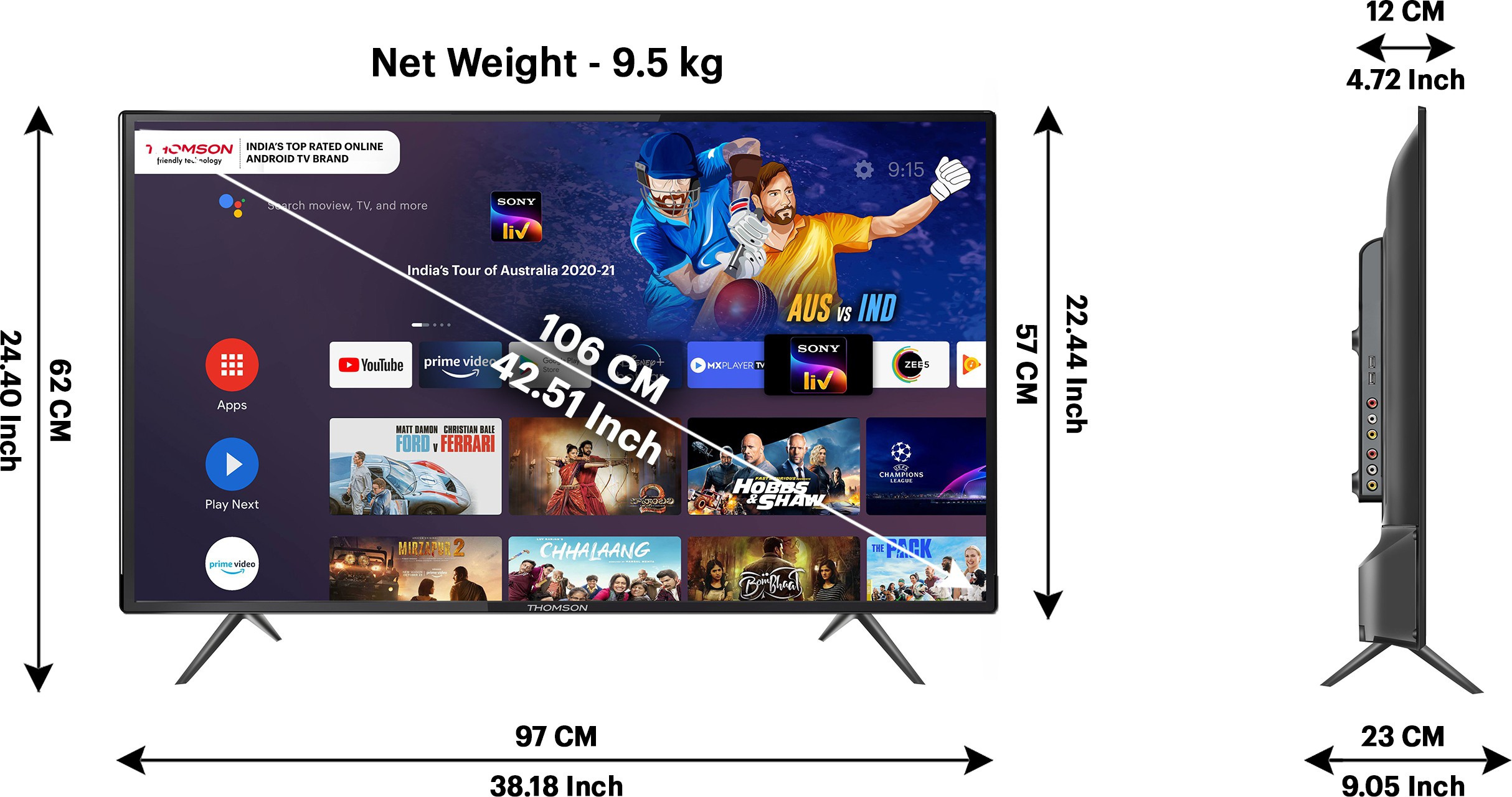 Thomson 9A Series (42 inch) Full HDIPS (42PATH2121) Thomson 9A Series (42 inch) Full HDIPS (42PATH2121)