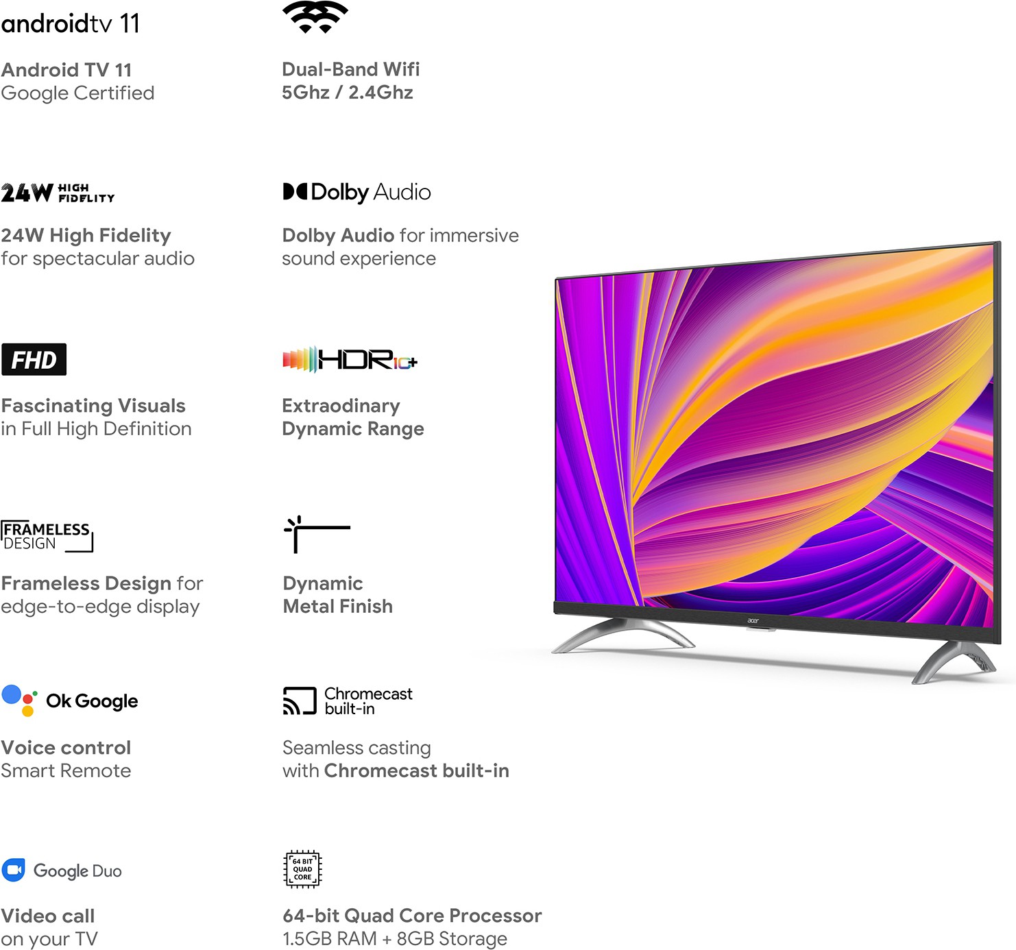 Acer   (40 inch) Full HD (AR40AR2841FDFL)
