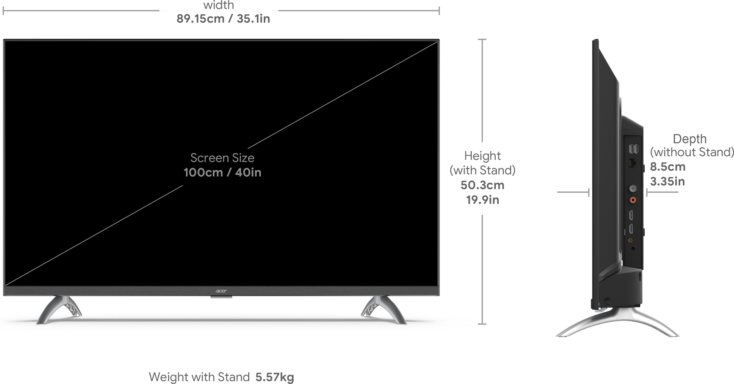 Acer   (40 inch) Full HD (AR40AR2841FDFL)