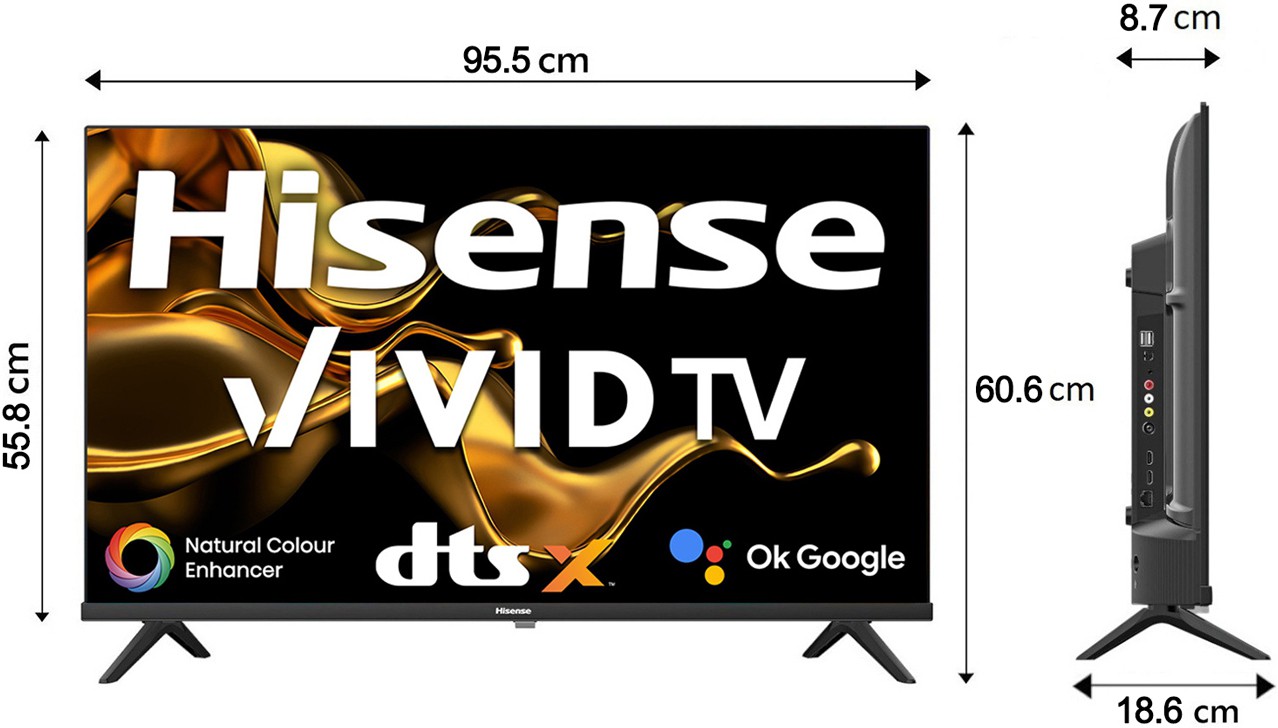 Hisense A4G Series (43 inch) Full HDA+ Grade Ultra Vivid High Contrast Panel (43A4G) Hisense A4G Series (43 inch) Full HDA+ Grade Ultra Vivid High Contrast Panel (43A4G)