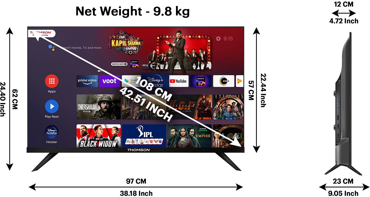 Thomson 9R PRO (43 inch) Ultra HD (4K)IPS (43PATH4545BL) Thomson 9R PRO (43 inch) Ultra HD (4K)IPS (43PATH4545BL)