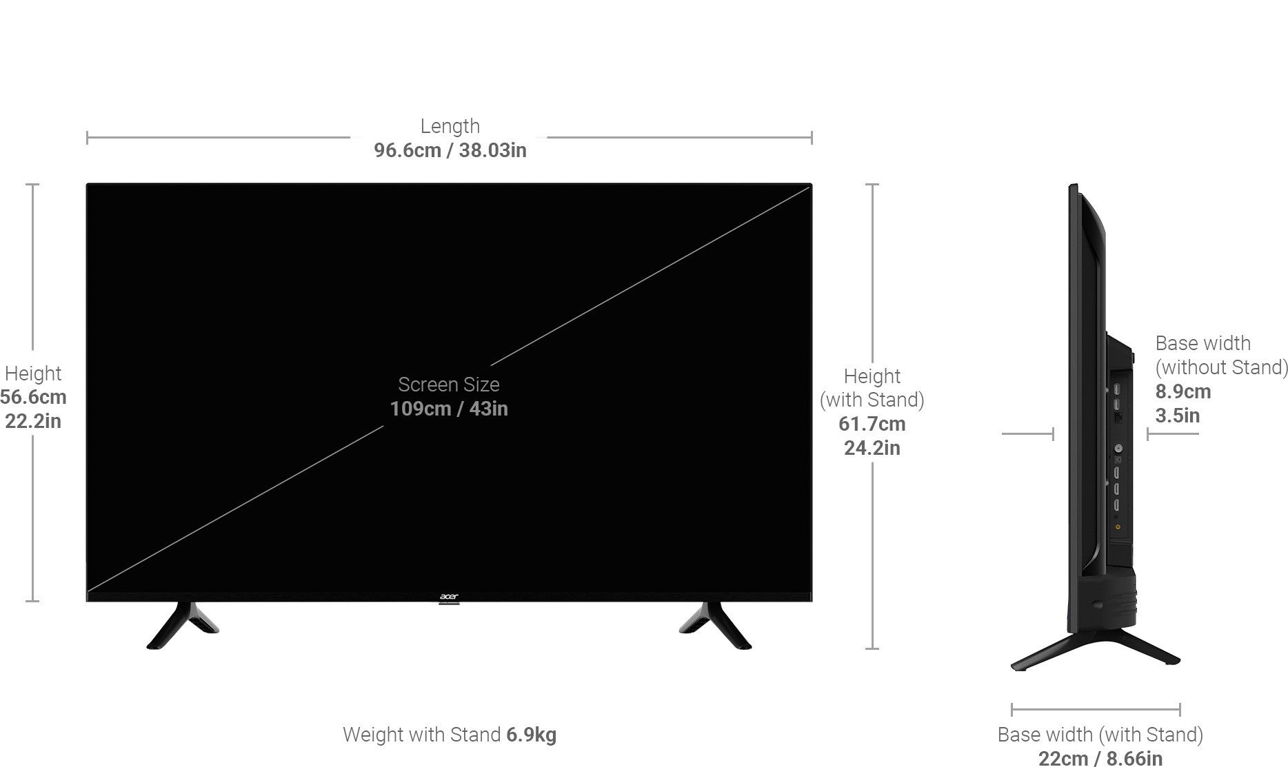 Acer  I Series (43 inch) Ultra HD (4K)A+ Grade (AR43AR2851UDFL)