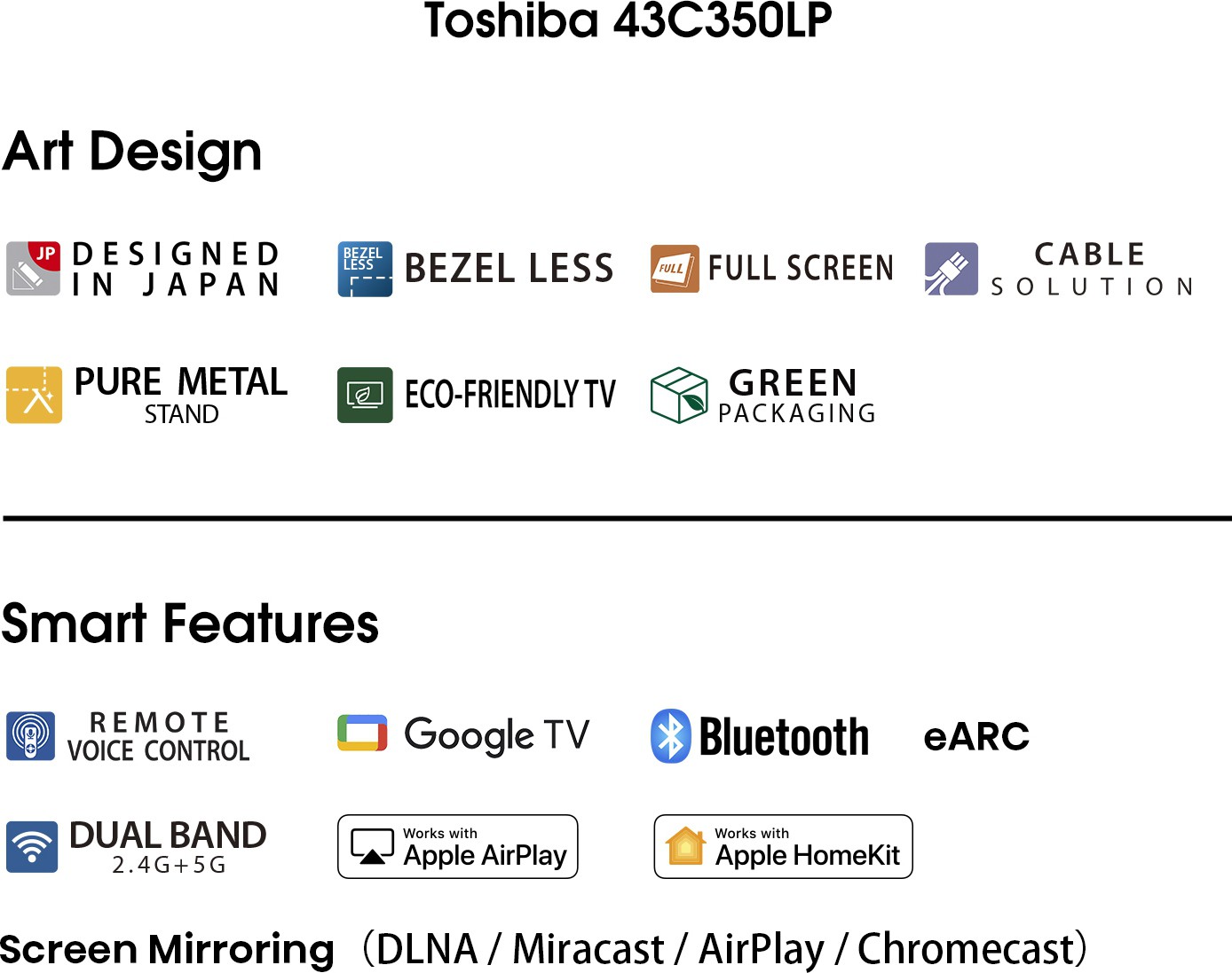 TOSHIBA C350LP (43 inch) Ultra HD (4K)A+ Grade Ultra Vivid Panel (43C350LP) TOSHIBA C350LP (43 inch) Ultra HD (4K)A+ Grade Ultra Vivid Panel (43C350LP)