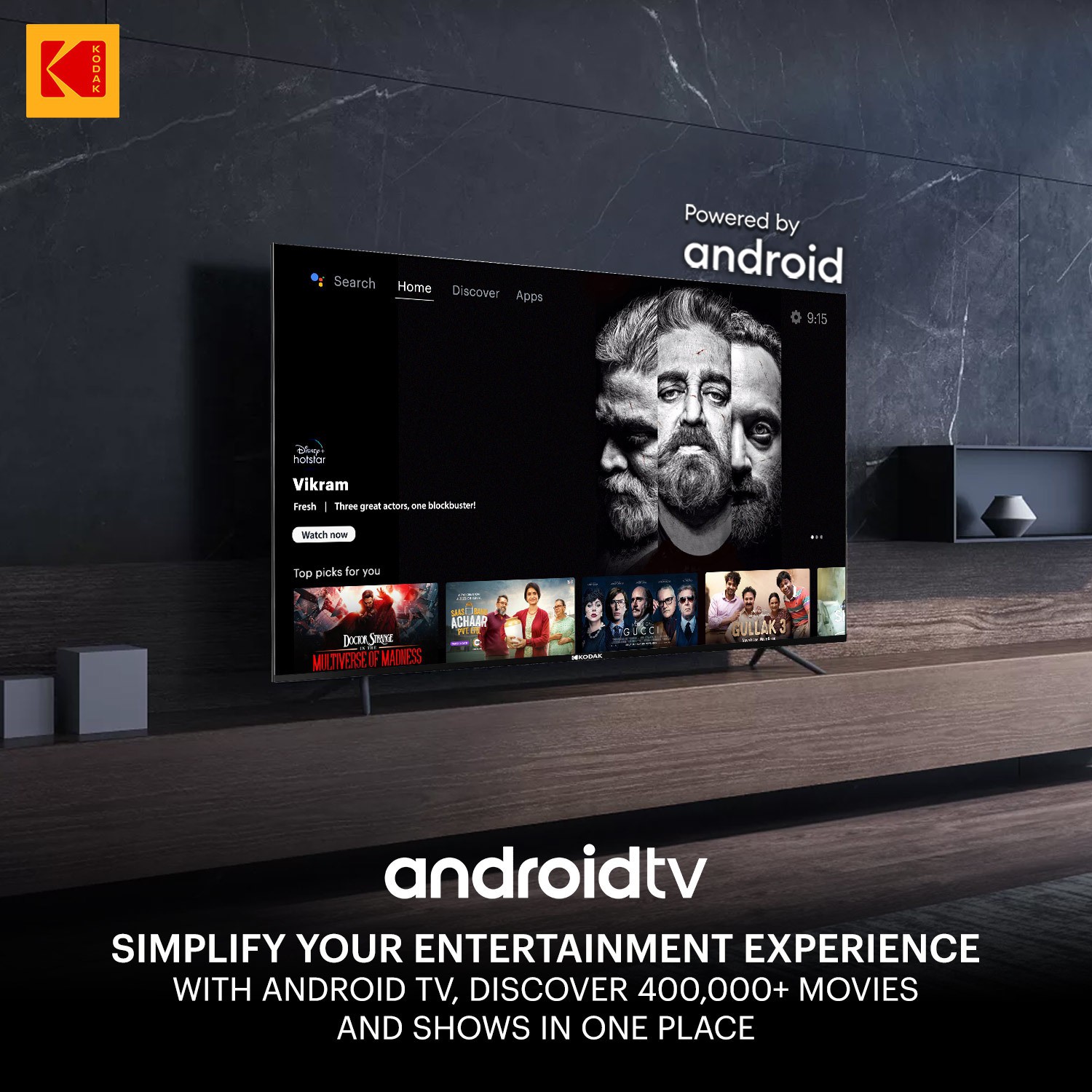 KODAK  7XPro (50 inch) Ultra HD (4K)IPS (50UHDX7XPROBL)