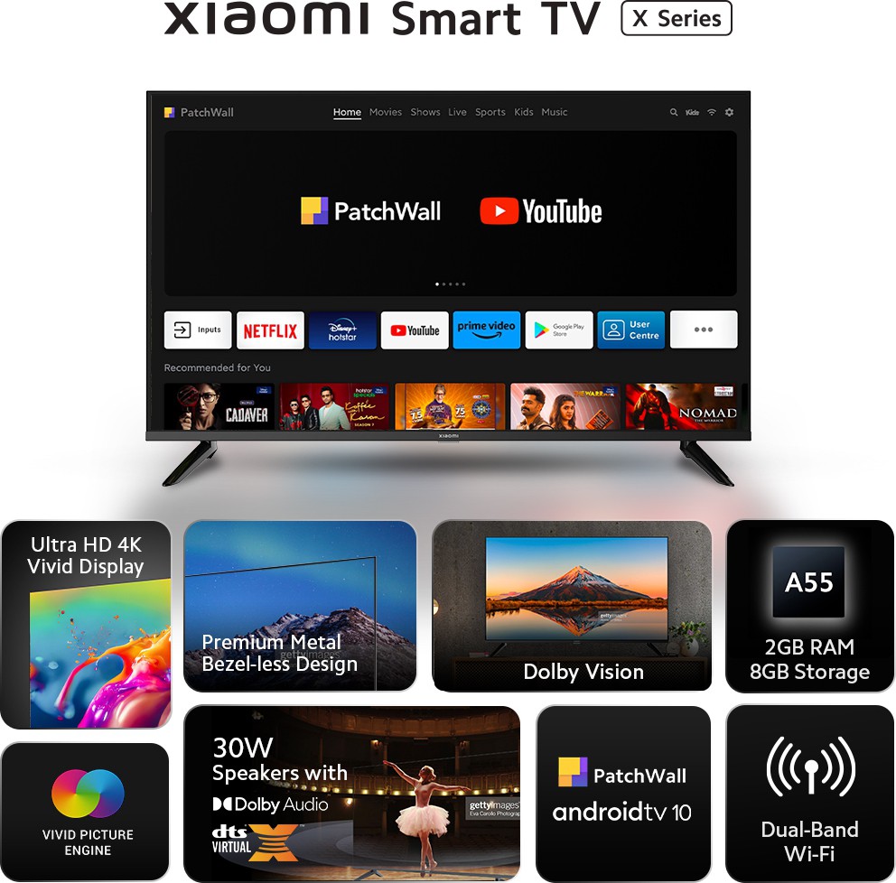 Xiaomi  X Series (43 inch) Ultra HD (4K) (L43M7-A2IN)