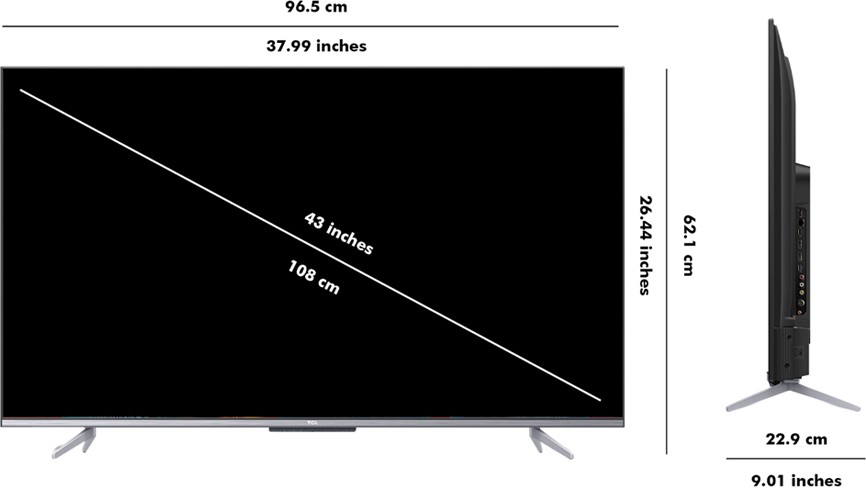 TCL P725 (43 inch) Ultra HD (4K)A+ Grade UHD 10-bit DLED (43P725) TCL P725 (43 inch) Ultra HD (4K)A+ Grade UHD 10-bit DLED (43P725)