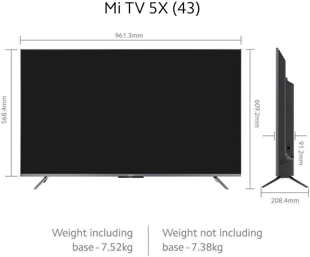 Xiaomi 5X (43 inch) Ultra HD (4K) (L43M6-ES) Xiaomi 5X (43 inch) Ultra HD (4K) (L43M6-ES)