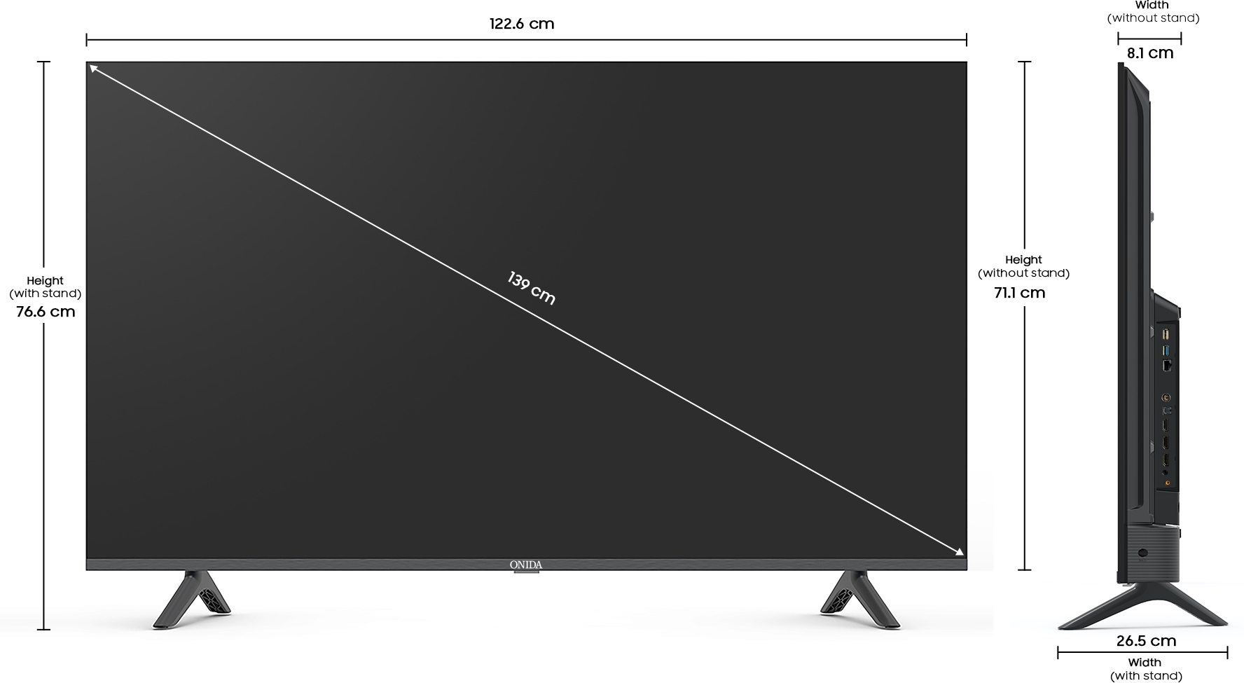 ONIDA (55 inch) Ultra HD (4K) (55UIG) ONIDA (55 inch) Ultra HD (4K) (55UIG)