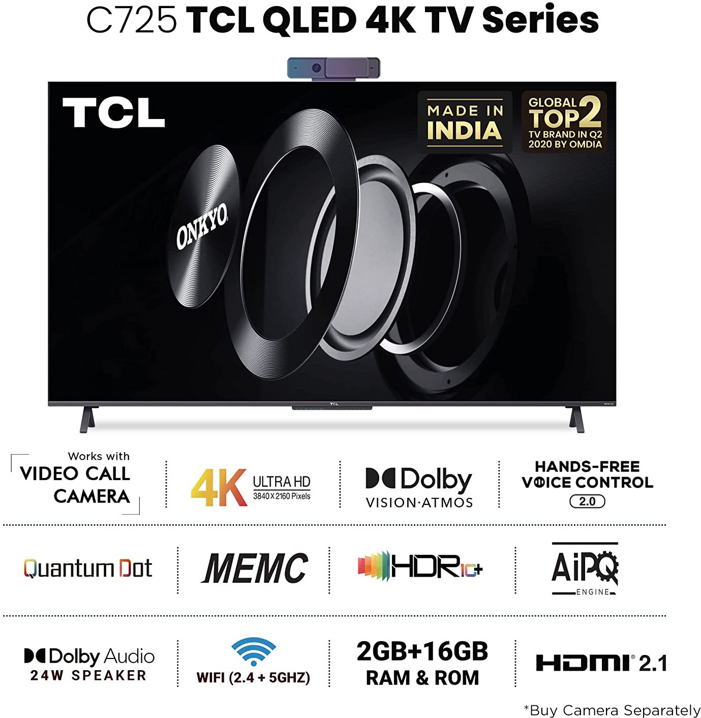 TCL C725 (55 inch) Ultra HD (4K)A+ Grade (55C725) TCL C725 (55 inch) Ultra HD (4K)A+ Grade (55C725)