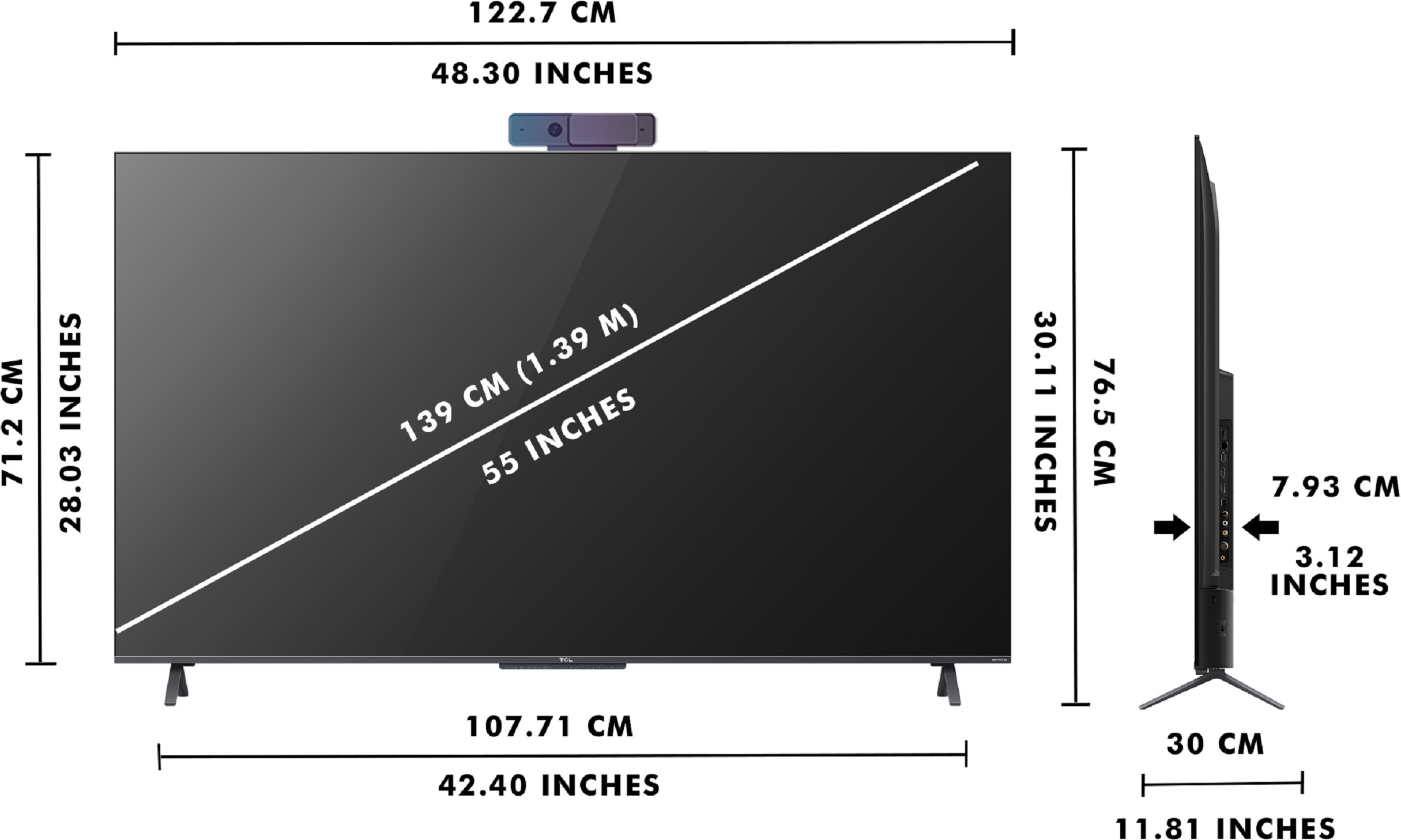 TCL C725 (55 inch) Ultra HD (4K)A+ Grade (55C725) TCL C725 (55 inch) Ultra HD (4K)A+ Grade (55C725)