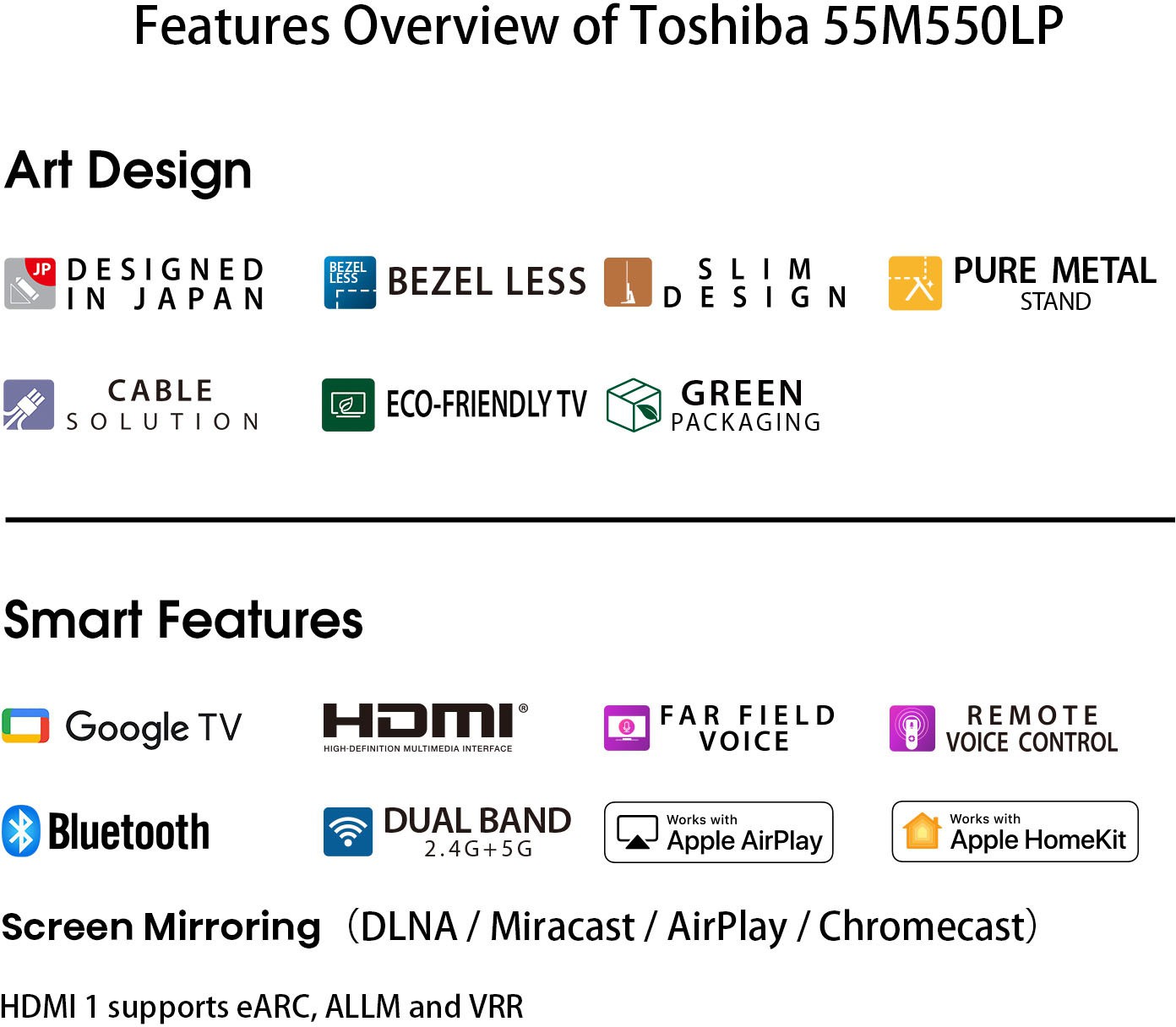 TOSHIBA M550LP Series (55 inch) Ultra HD (4K)A+ Grade Ultra Vivid Panel (55M550LP) TOSHIBA M550LP Series (55 inch) Ultra HD (4K)A+ Grade Ultra Vivid Panel (55M550LP)