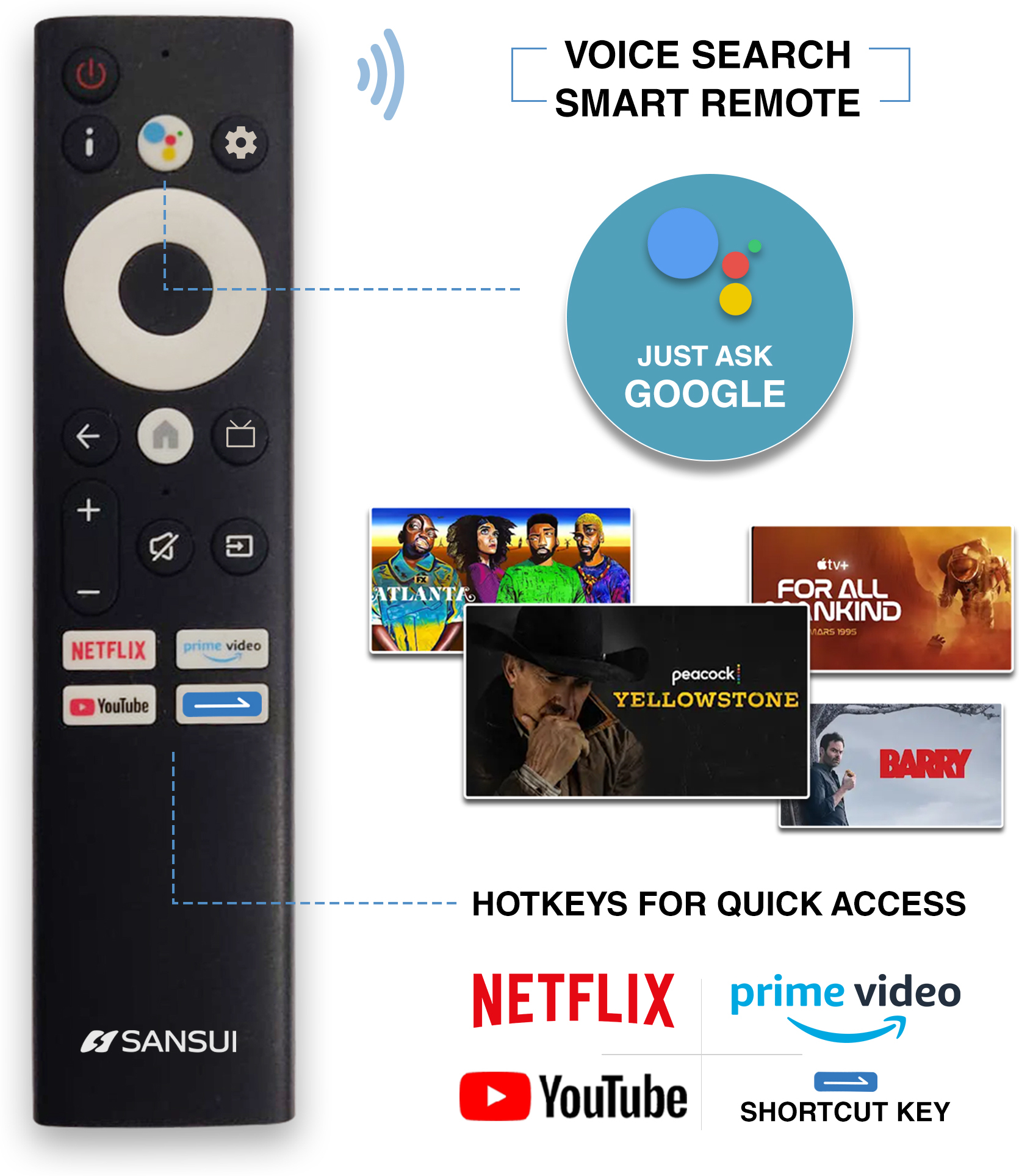 Sansui (65 inch) Ultra HD (4K) (JSW65GSQLED) Sansui (65 inch) Ultra HD (4K) (JSW65GSQLED)