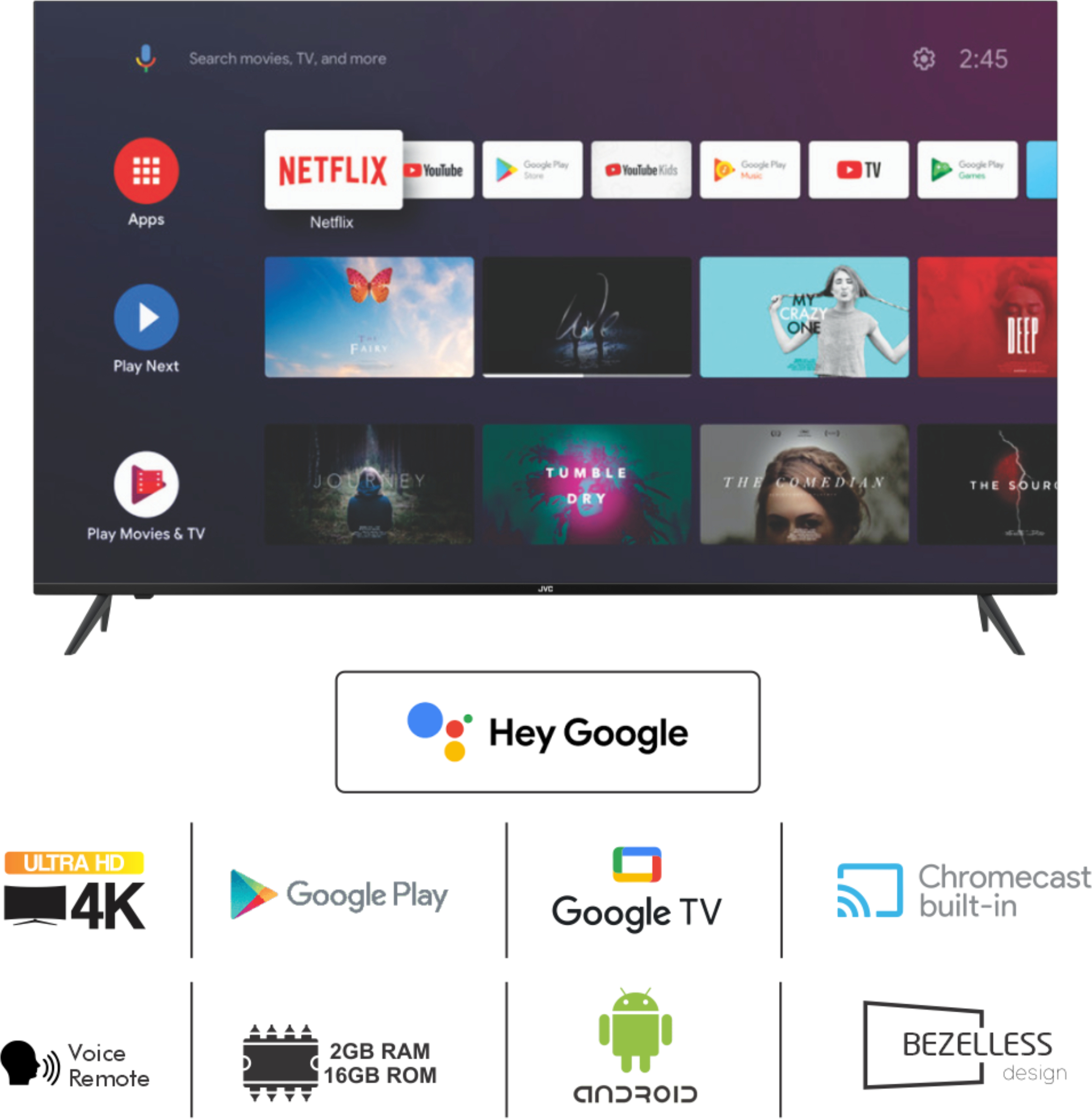 JVC (58 inch) Ultra HD (4K) (LT-58NQ7135C) JVC (58 inch) Ultra HD (4K) (LT-58NQ7135C)