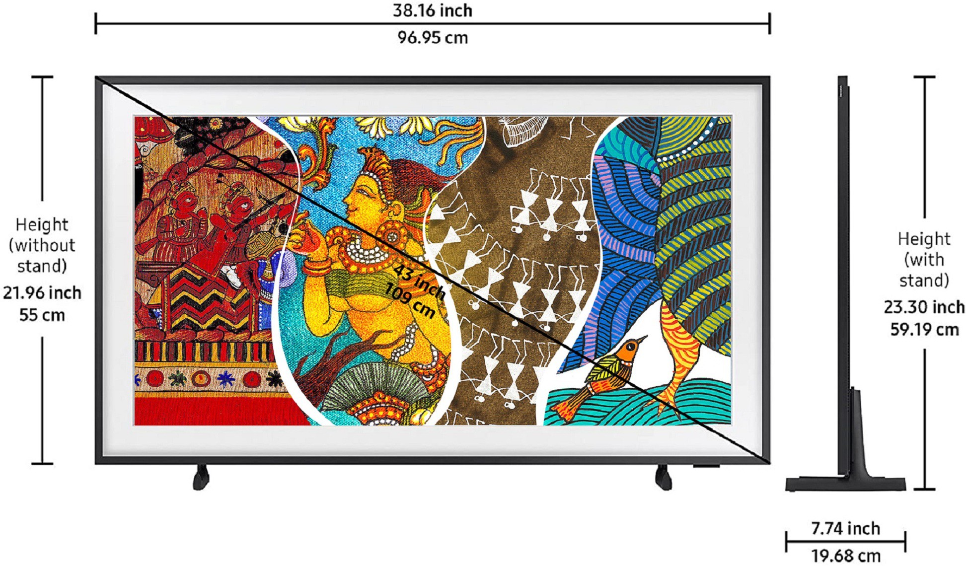 SAMSUNG The Frame 2021 Series (43 inch) Ultra HD (4K) (QA43LS03AAKLXL) SAMSUNG The Frame 2021 Series (43 inch) Ultra HD (4K) (QA43LS03AAKLXL)