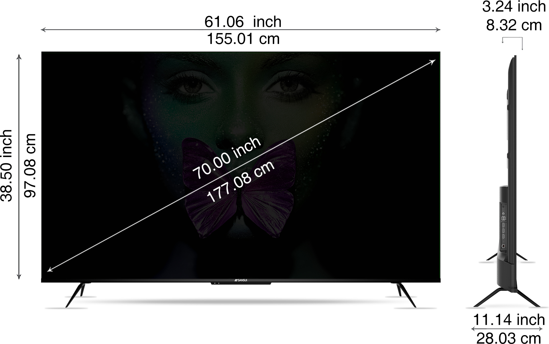 Sansui (70 inch) Ultra HD (4K) (JSW70GSUHDFF) Sansui (70 inch) Ultra HD (4K) (JSW70GSUHDFF)