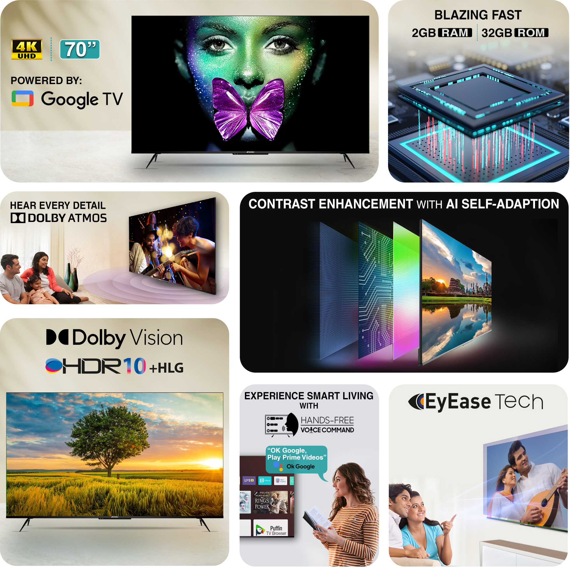 Sansui (70 inch) Ultra HD (4K) (JSW70GSUHDFF) Sansui (70 inch) Ultra HD (4K) (JSW70GSUHDFF)