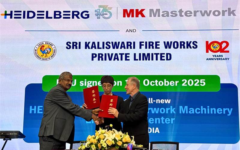 Heidelberg, Sri Kaliswari sign pact for Masterwork demo centre in Sivakasi