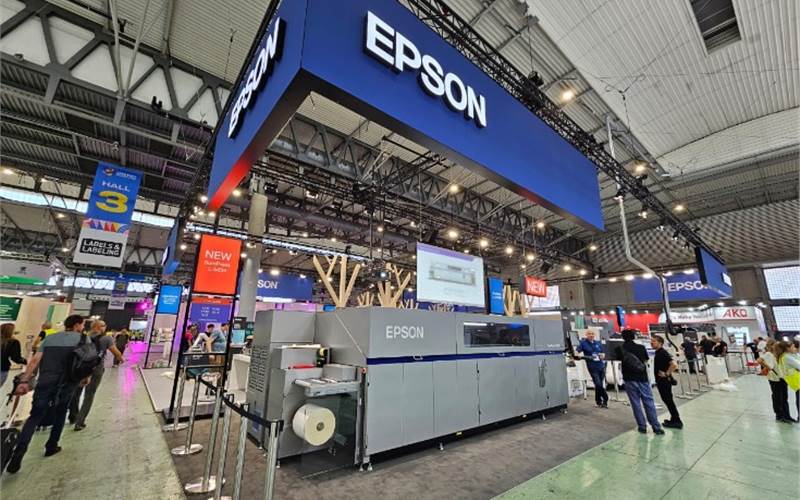 Epson spotlights SurePress digital label presses with water-based inks, highlighting sustainability, automation and colour accuracy, powered by advanced Epson inkjet head technology