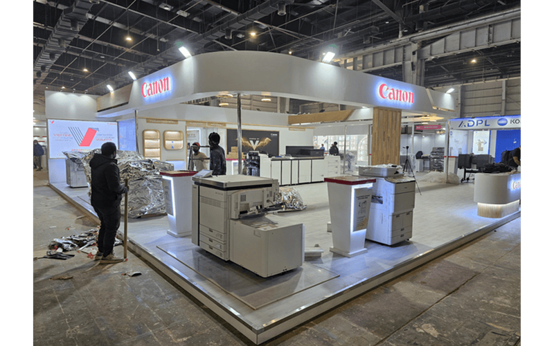 The Canon stall at the show