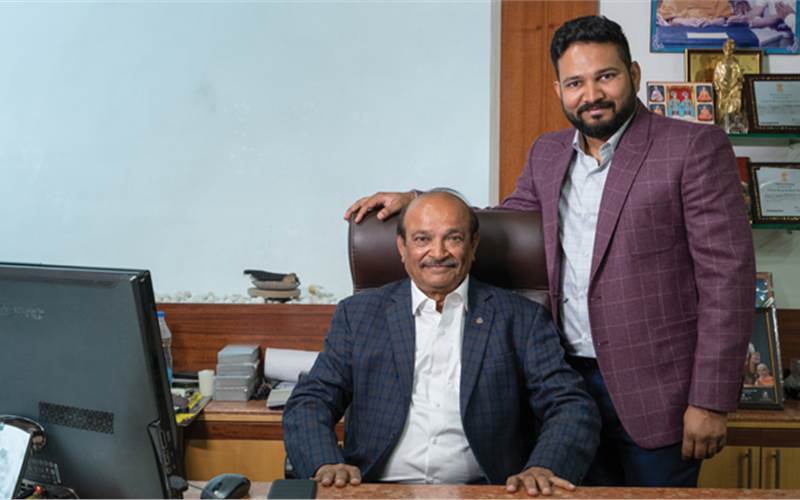 Rajkot-based Balaji Multiflex was established by Chandrakant Bhalara (l) in 2002. Today, Pranav Bhalara (r) helms Balaji Multiflex along with this father Chandrakant