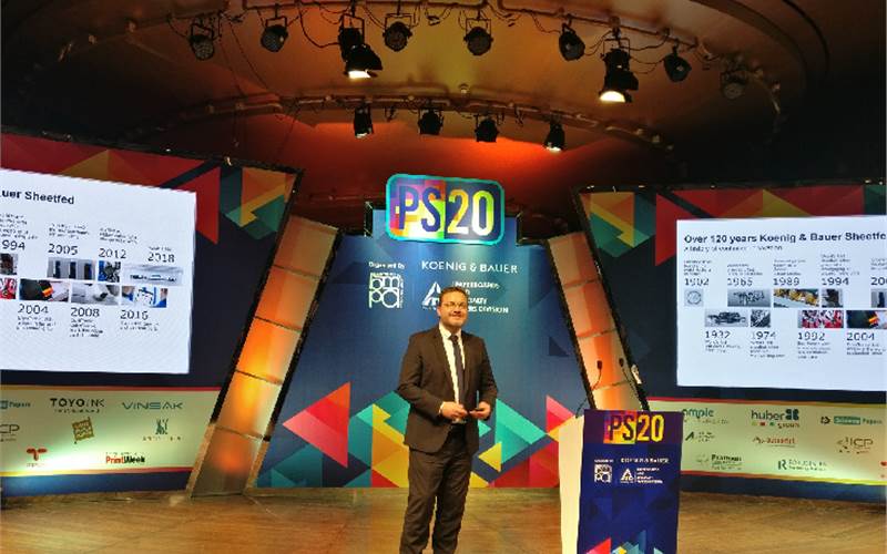 Sascha Fisher, spoke about the new productivity in sheet fed innovations leading to Drupa 2020