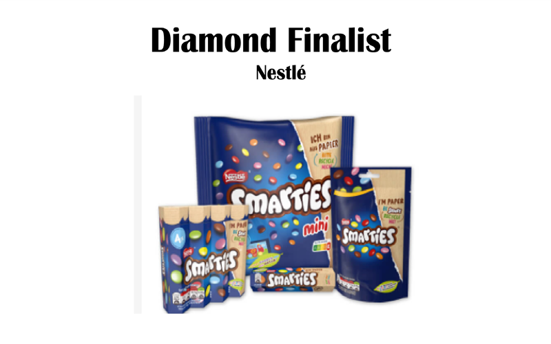 Smarties confectionery recyclable paper packaging