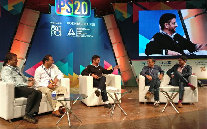 Iqbal Kherodawala was the moderator. Panel members included Akshay Kanoria of TCPL, Pragnyat Lalwani of Seshasai Business Forms, Manish Sharma of Printo, and Naresh Dasari of Macro Media Digital Imaging