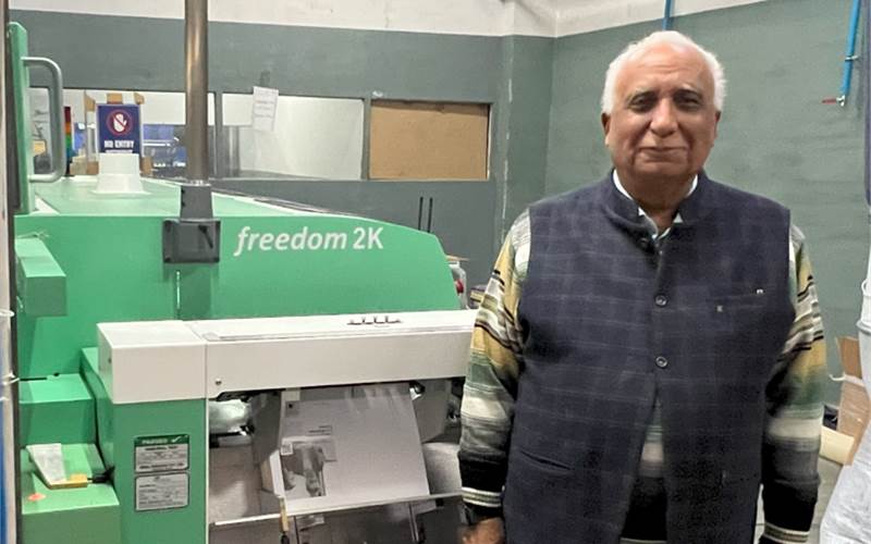 Saurabh's book journey with Bindwel at its Greater Noida factory