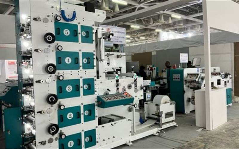 A machine being readied for display