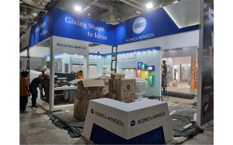 The Konica Minolta stall at the event