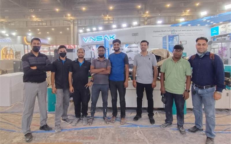 The Vinsak team. Vinsak will unveil its Label-Decore machine, with features such as embossing and digital foiling