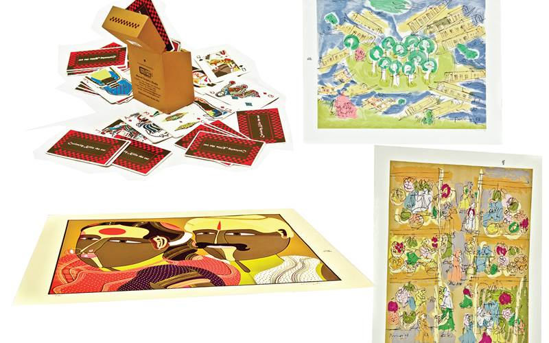 PrintWeek India Fine Art Printer of the Year 2012 - Marvel Graphic Studio. According to Marvel, the process to print – Curiosity Kills the Cat took four months, which included concept, die-cutting, separation and other detailed process. Printing 250 sets of cards (54 cards per set) took 60 days. There are over eight to nine colours/screens per card and the paper used in this serigraph is Somerset Satin White of 300gsm