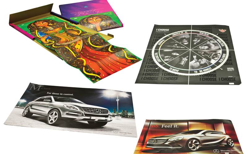 PrintWeek India Poster Printer of the Year 2012 - Silverpoint Press. The Mercedes Benz MB posters were printed on Natural Evolution white 280gsm paper. Heidelberg’s LX five-colour press with in-line coater was used to print these posters