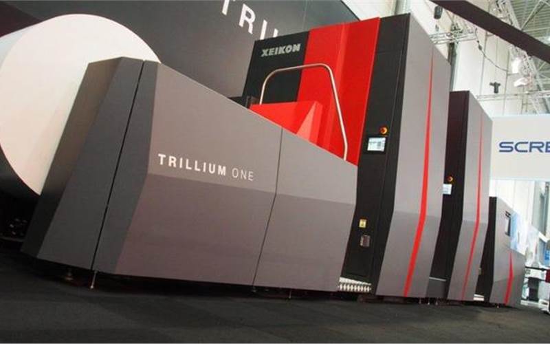 Xeikon’s Trillium One is capable of running at 60 metres per minute at 1,200dpi, with a print width of 500mm. It uses Trillium, Xeikon’s liquid toner printing process, which was first presented at Drupa 2012. Trillium technology resulted in the small toner particle size of less than 2-micron used in the Xeikon-crafted high viscosity liquid toner. Shipping of the Trillium One will start from Q2 2017