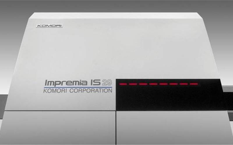 Komori’s Impremia IS29 29-inch sheetfed UV inkjet digital printing system is jointly developed with Konica Minolta. The Impremia IS29 can print directly on a wide variety of stock with a maximum sheet size of 585x750mm