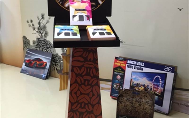 A POP stand by Meghdoot promoting coffee, it was displayed at Meghdoot Café as well