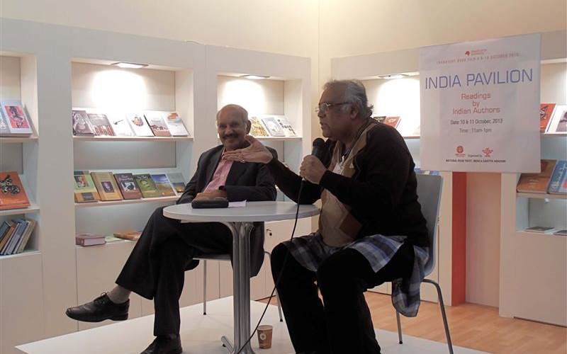 Noted Kannada writer and current director of the Tagore Centre in Berlin, Prof HS Shivaprakash, speaking at the symposium entitled ‘My World, My Writings’.